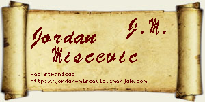 Jordan Miščević vizit kartica